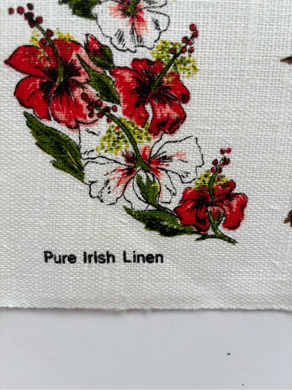Vintage Bermuda's Birdlife Linen Tea Towel Diane Whitaker Design